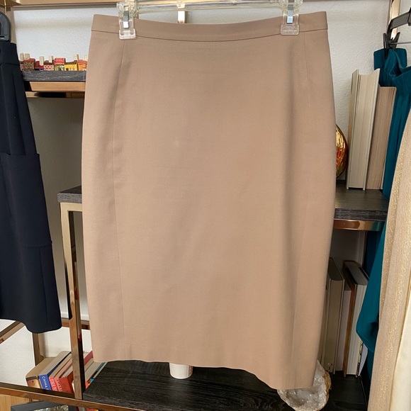 Ann Taylor Tan Pencil Skirt - Picture 2 of 8
